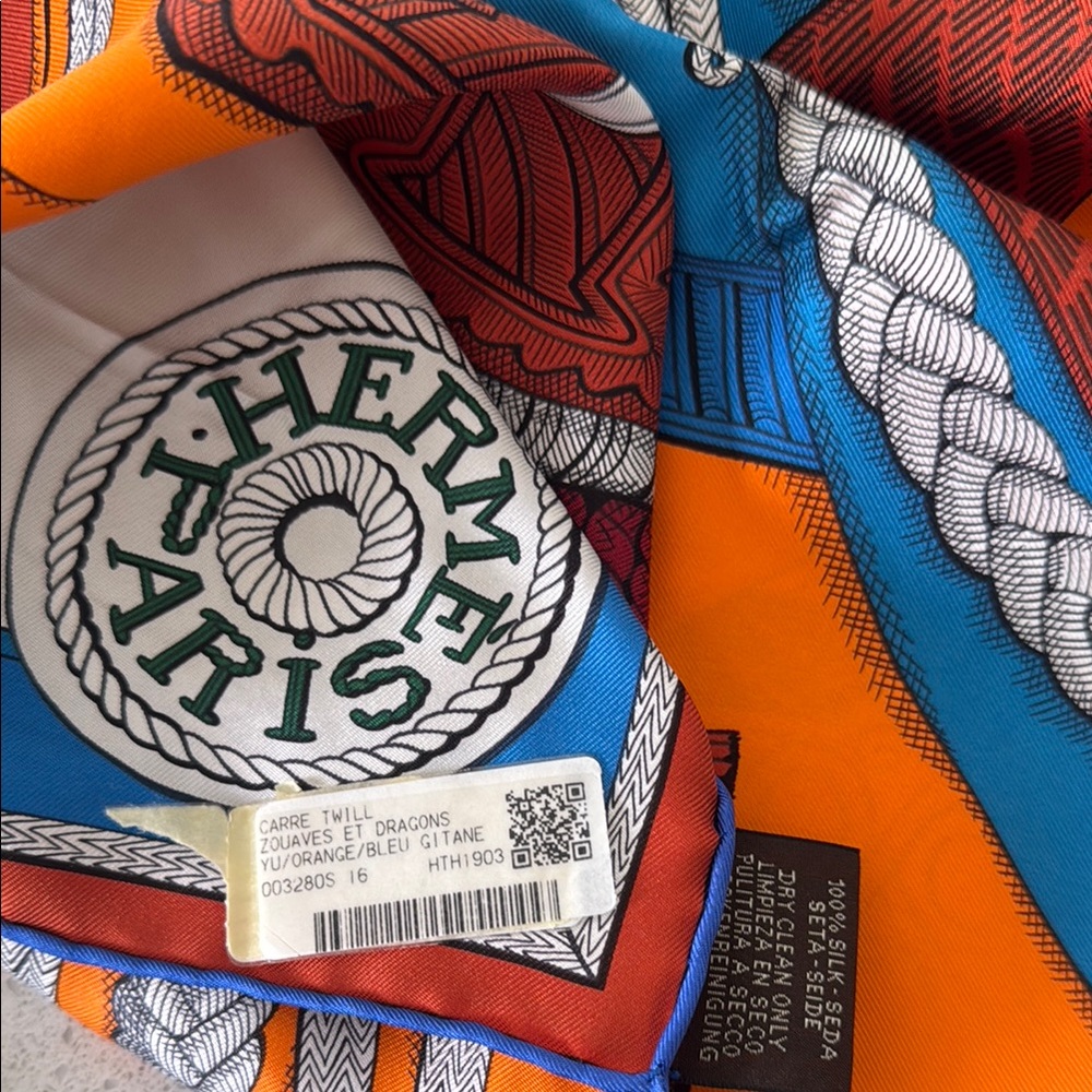 Hermès zouaves et dragons scarf